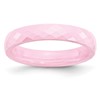 Chisel Ceramic Pink 4mm Faceted Polished Band