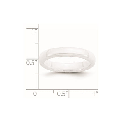 Chisel Ceramic White 4mm Polished Band