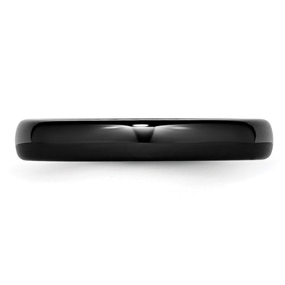 Chisel Ceramic Black 4mm Polished Band