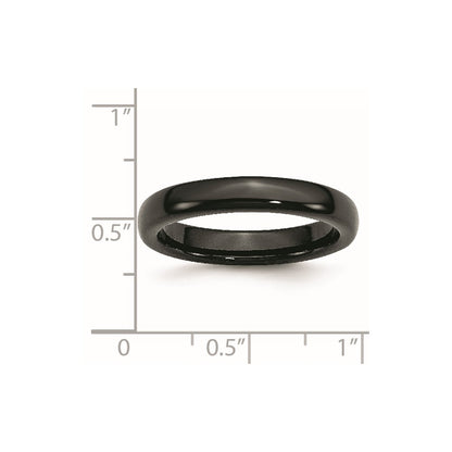 Chisel Ceramic Black 4mm Polished Band