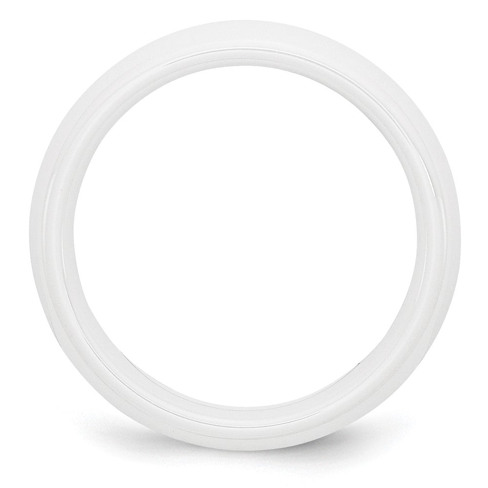 Chisel Ceramic White 6mm Polished Band