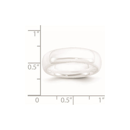 Chisel Ceramic White 6mm Polished Band