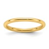 14k Yellow Gold 2mm Standard Weight Comfort Fit Wedding Band Size 4