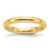 14k Yellow Gold 3mm Standard Weight Comfort Fit Wedding Band Size 13