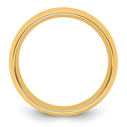 14k Yellow Gold 6mm Standard Weight Comfort Fit Wedding Band Size 8.5