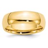 14k Yellow Gold 7mm Standard Weight Comfort Fit Wedding Band Size 10