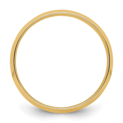14k Yellow Gold 7mm Lightweight Comfort Fit Wedding Band Size 12.5