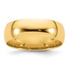 14k Yellow Gold 7mm Lightweight Comfort Fit Wedding Band Size 11