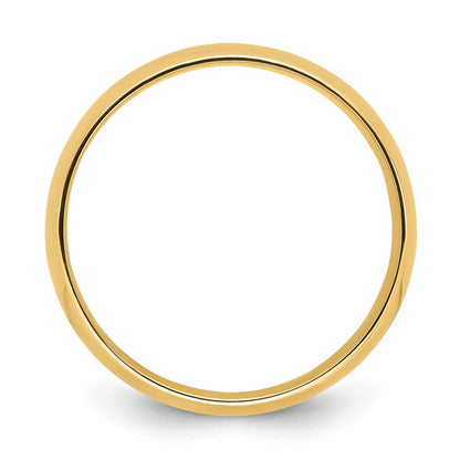 14k Yellow Gold 8mm Lightweight Comfort Fit Wedding Band Size 9.5
