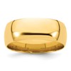 14k Yellow Gold 8mm Lightweight Comfort Fit Wedding Band Size 12