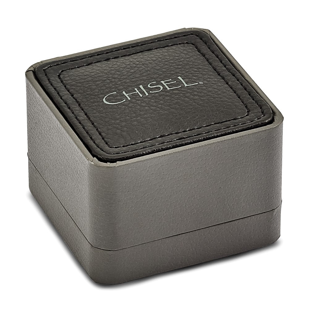 Chisel Titanium Polished Black IP-plated Wire Cuff Links
