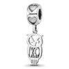 Sterling Silver RH-plated LogoArt Chi Omega Own Charm on Heart Bead
