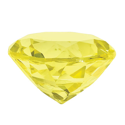 7mm Round Lab Created Yellow Sapphire