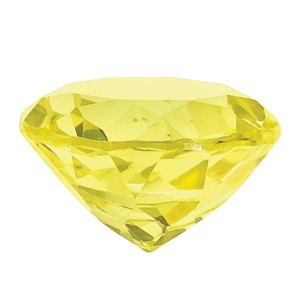 6.5mm Round Lab Created Yellow Sapphire