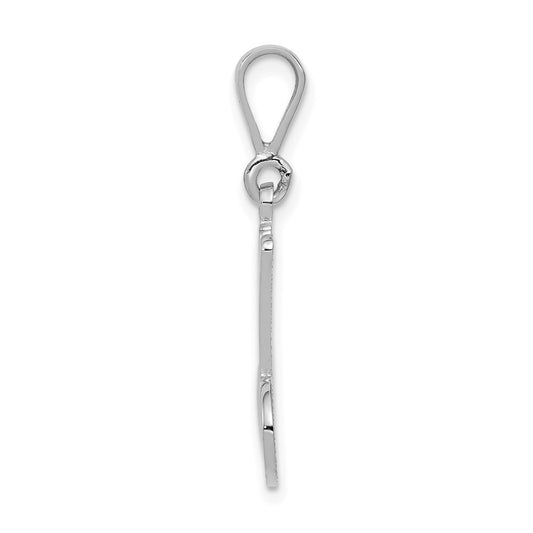 10k White Gold Large Filigree Script Initial M Pendant