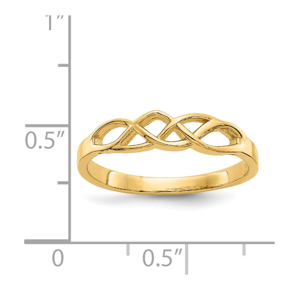 10k Free Form Knot Ring