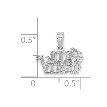 14k White Gold 100% VIRGO Zodiac Charm