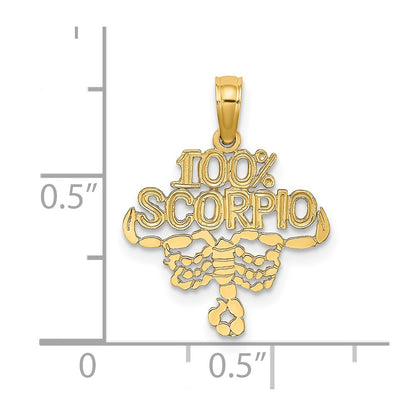14K 100% SCORPIO Zodiac Charm