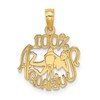 14K 100% AQUARIUS Zodiac Charm