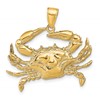 10k Large Blue Crab Pendant