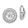 10k White Gold 1/3 carat Diamond 6.50mm Opening Round Earring Jackets