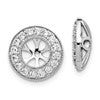 14k White Gold 5/8 carat Lab Grown Diamond VS/SI+ G+ with 6 mm Opening Complete Earring Jackets
