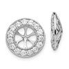 14k White Gold 1 carat Lab Grown Diamond VS/SI+ G+ with 7 mm Opening Complete Earring Jackets