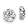 10k White Gold 1/4 carat Diamond 4.25mm Opening Round Earring Jackets