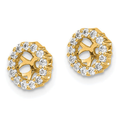 10k 1/4 carat Diamond 4.25mm Opening Round Earring Jackets