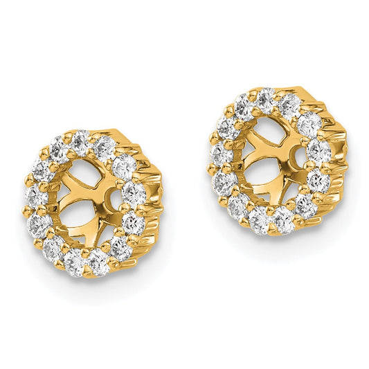 10k 1/4 carat Diamond 4.25mm Opening Round Earring Jackets