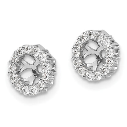 14k White Gold 1/4 carat Lab Grown Diamond VS/SI+ G+ with 4.25 mm Opening Complete Earring Jackets