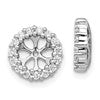 14k White Gold 1/2 carat Lab Grown Diamond VS/SI+ G+ with 5.25 mm Opening Complete Earring Jackets