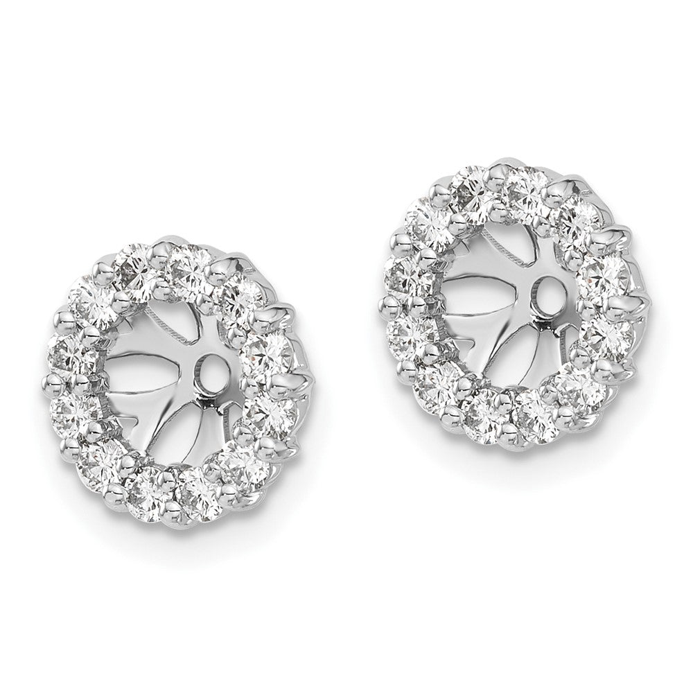 10k White Gold Diamond Earring Jackets