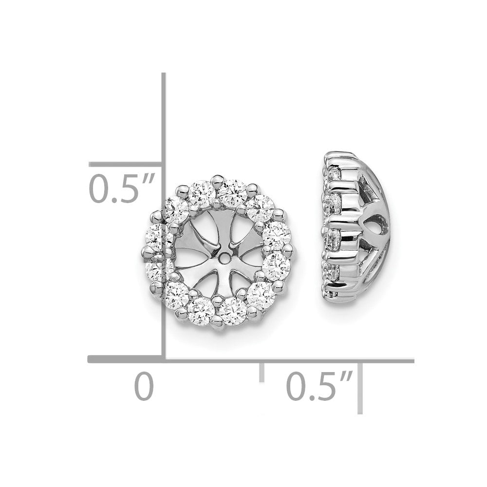 10k White Gold Diamond Earring Jackets