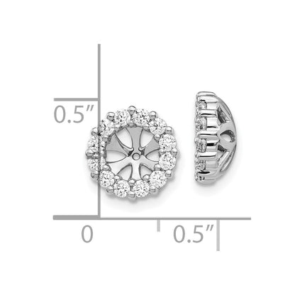 10k White Gold Diamond Earring Jackets