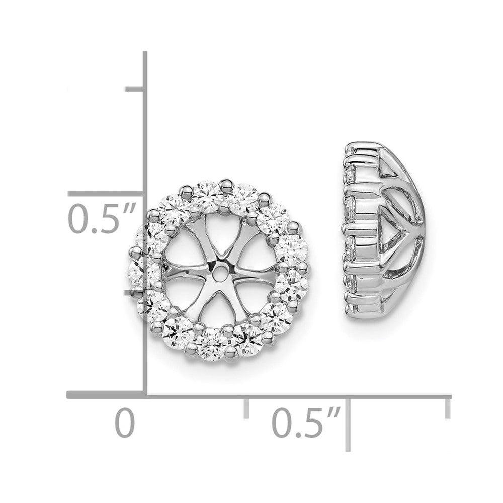 10k White Gold Diamond Earring Jackets