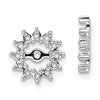 10k White Gold Holds 24-1.7mm Round Diamonds Earring Jacket Mountings