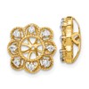 10k Fancy 1/4 carat Diamond 4.40mm Opening Square Earring Jackets