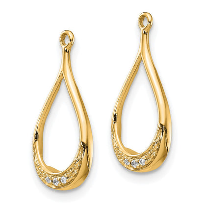 10k Diamond Teardrop Dangle Earring Jackets