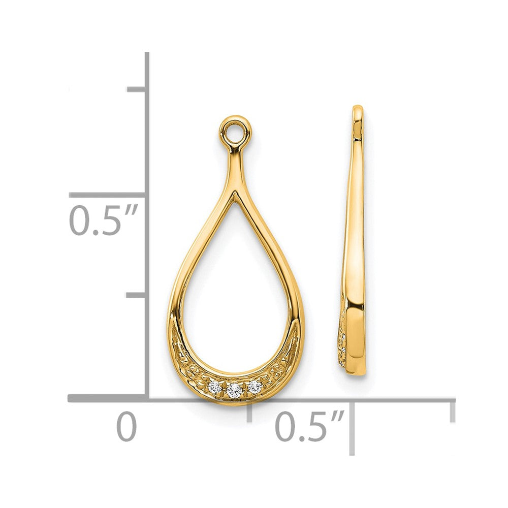 10k Diamond Teardrop Dangle Earring Jackets
