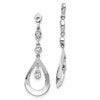 10k White Gold 1/8 carat Diamond Teardrop Dangle Earring Jackets