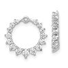 14k White Gold 1 1/2 carat Lab Grown Diamond VS/SI+ G+ Circle Earring Jackets