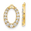 14k 1 1/3 carat Lab Grown Diamond VS/SI+ G+ Oval Earring Jackets