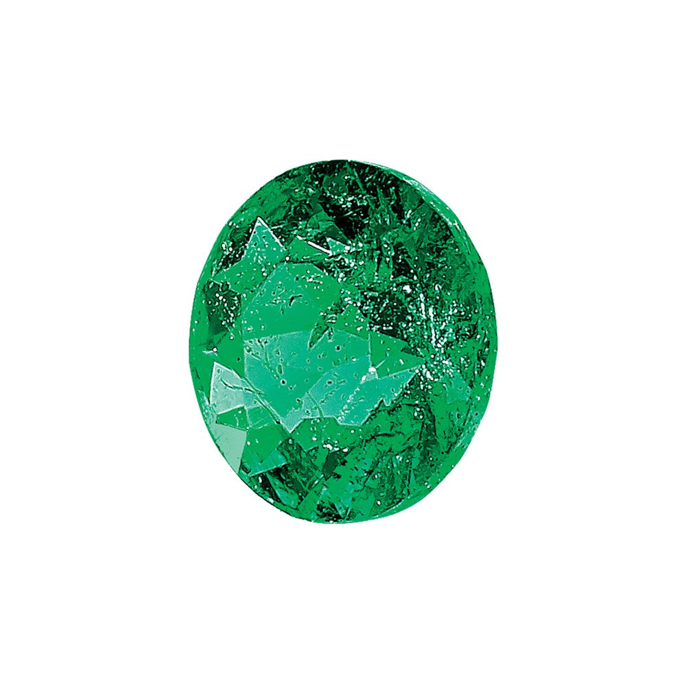 2.5mm Round Diamond-cut Emerald AAA Quality