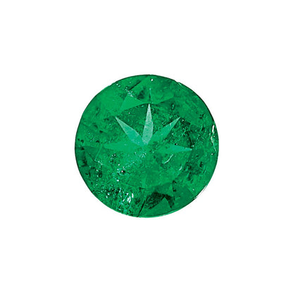 2.75mm Round Diamond-cut Emerald AAA Quality