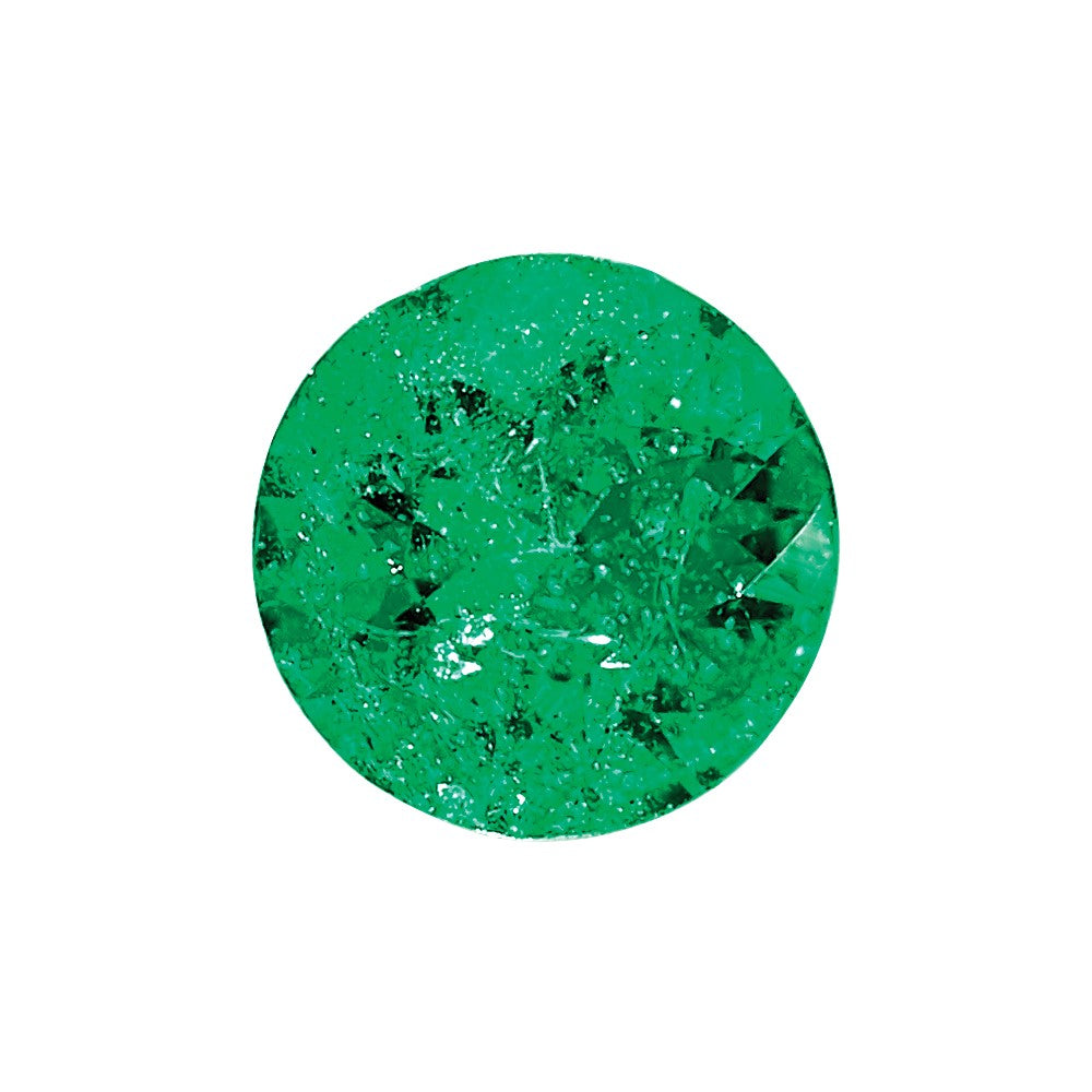 2.75mm Round Diamond-cut Emerald AA Quality