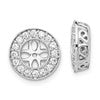 True Origin 14K White Gold 1/2 carat Lab Grown Diamond VS+ F+ for 5.5-6mm Studs Complete Earring Jackets