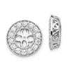 True Origin 14K White Gold 1 carat Lab Grown Diamond VS+ F+ for 6-6.5mm Studs Complete Earring Jackets