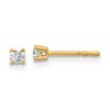 14k 1/10 carat Lab Grown Diamond VS+ F+ Round Complete Four Prong Heavyweight Stud Earrings