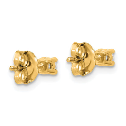 14k 1/6 carat Lab Grown Diamond VS+ F+ Round Complete Four Prong Heavyweight Stud Earrings